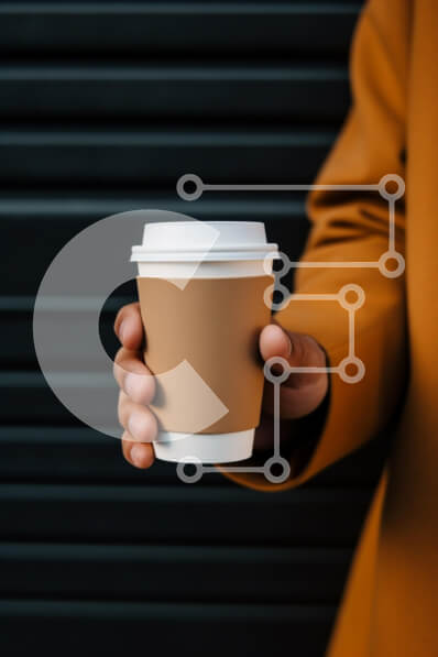 Σετ των 2 Intra Συλλεκτικό Ξύλινο Παζλ Plywood  4mm - Φλιτζάνι καφέ μιας χρήσης στο χέρι Σε Ξύλινο Κουτί - Διαστάσεις: 10x10 cm – 25 κομμάτια