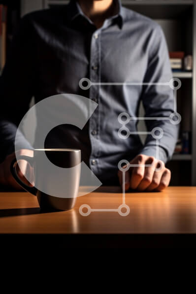 Intra Συλλεκτικό Ξύλινο Παζλ Plywood  4mm - Κούπα καφέ σε ξύλινο τραπέζι Σε Ξύλινο Κουτί - Διαστάσεις Puzzle: 10x10 cm – 25 κομμάτια