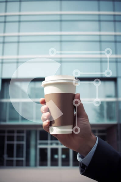 Intra Συλλεκτικό Ξύλινο Παζλ Plywood  4mm - Διάλειμμα για καφέ σε αστικό περιβάλλον Σε Ξύλινο Κουτί - Διαστάσεις Puzzle: 10x10 cm – 25 κομμάτια