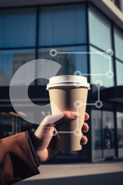 Σετ των 2 Intra Συλλεκτικό Ξύλινο Παζλ Plywood  4mm - Πρωινός καφές σε αστικό περιβάλλον Σε Ξύλινο Κουτί - Διαστάσεις: 10x10 cm – 25 κομμάτια