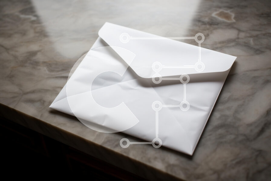 Intra Συλλεκτικό Ξύλινο Παζλ Plywood  4mm - Απλός λευκός φάκελος σε μαρμάρινη επιφάνεια Σε Ξύλινο Κουτί - Διαστάσεις: 10x10 cm – 25 κομμάτια