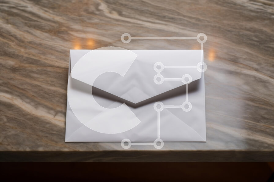 Intra Συλλεκτικό Ξύλινο Παζλ Plywood  4mm - Λευκός φάκελος σε μαρμάρινο τραπέζι Σε Ξύλινο Κουτί - Διαστάσεις: 10x10 cm – 25 κομμάτια