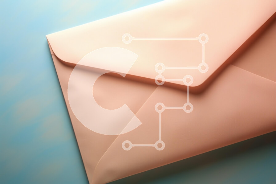 Intra Συλλεκτικό Ξύλινο Παζλ Plywood  4mm - Απαλός ροζ φάκελος σε μπλε φόντο Σε Ξύλινο Κουτί - Διαστάσεις: 10x10 cm – 25 κομμάτια