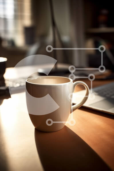 Intra Συλλεκτικό Ξύλινο Παζλ Plywood  4mm - Άνετος χώρος εργασίας με κούπα καφέ Σε Ξύλινο Κουτί - Διαστάσεις Puzzle: 10x10 cm – 25 κομμάτια