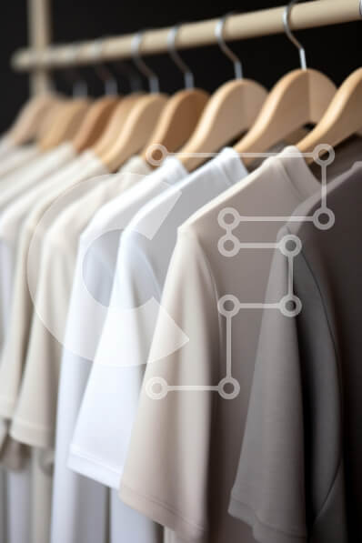 Intra Συλλεκτικό Ξύλινο Παζλ Plywood  4mm - Τακτοποιημένα T-Shirts σε ουδέτερα χρώματα Σε Ξύλινο Κουτί - Διαστάσεις Puzzle: 10x10 cm – 25 κομμάτια