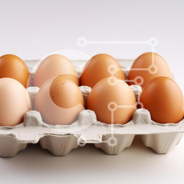 Σετ των 2 Intra Συλλεκτικό Ξύλινο Παζλ Plywood  4mm - Κουτί αυγών με καφέ και ανοιχτόχρωμο κέλυφος Σε Ξύλινο Κουτί - Διαστάσεις: 10x10 cm – 25 κομμάτια