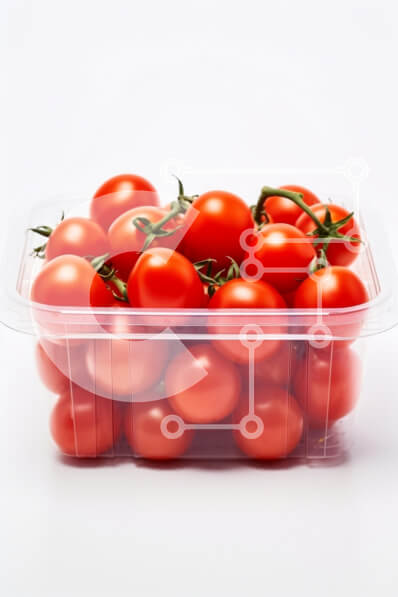 Σετ των 2 Intra Συλλεκτικό Ξύλινο Παζλ Plywood  4mm - Φρέσκα ντοματίνια σε πλαστικό δοχείο Σε Ξύλινο Κουτί - Διαστάσεις: 10x10 cm – 25 κομμάτια