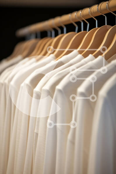 Intra Συλλεκτικό Ξύλινο Παζλ Plywood  4mm - Επίδειξη λευκών πουκάμισων σε κρεμάστρες Σε Ξύλινο Κουτί - Διαστάσεις Puzzle: 10x10 cm – 25 κομμάτια