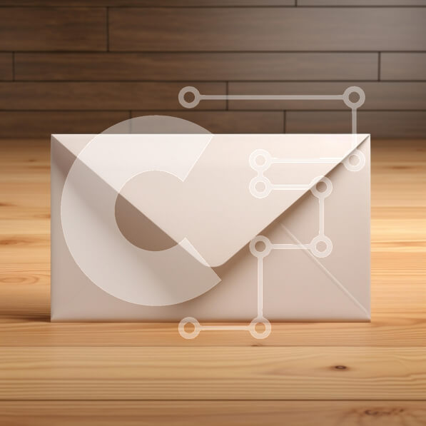 Intra Συλλεκτικό Ξύλινο Παζλ Plywood  4mm - Κλειστός λευκός φάκελος σε ξύλινη επιφάνεια Σε Ξύλινο Κουτί - Διαστάσεις: 10x10 cm – 25 κομμάτια