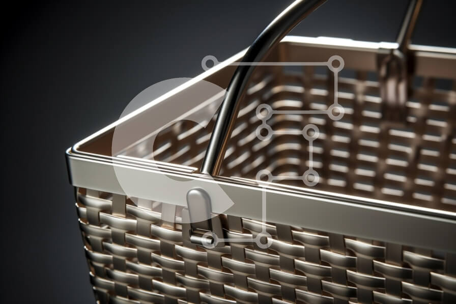 Intra Συλλεκτικό Ξύλινο Παζλ Plywood  4mm - Μεταλλικό υφαντό καλάθι Σε Ξύλινο Κουτί - Διαστάσεις: 10x10 cm – 25 κομμάτια