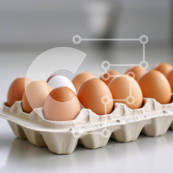 Σετ των 2 Intra Συλλεκτικό Ξύλινο Παζλ Plywood  4mm - Κουτί αυγών σε λευκή επιφάνεια Σε Ξύλινο Κουτί - Διαστάσεις: 10x10 cm – 25 κομμάτια