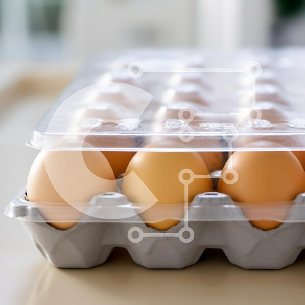 Σετ των 2 Intra Συλλεκτικό Ξύλινο Παζλ Plywood  4mm - Κουτί με φρέσκα αυγά Σε Ξύλινο Κουτί - Διαστάσεις: 10x10 cm – 25 κομμάτια