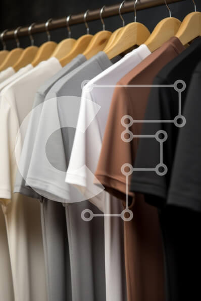 Intra Συλλεκτικό Ξύλινο Παζλ Plywood  4mm - Συλλογή από T-Shirts σε Ξύλινο ράφι Σε Ξύλινο Κουτί - Διαστάσεις Puzzle: 10x10 cm – 25 κομμάτια