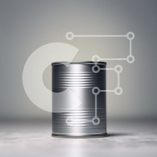 Intra Συλλεκτικό Ξύλινο Παζλ Plywood  4mm - Απλό μεταλλικό δοχείο σε ουδέτερο φόντο Σε Ξύλινο Κουτί - Διαστάσεις: 10x10 cm – 25 κομμάτια