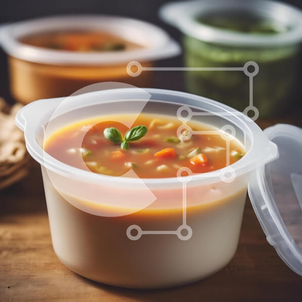 Σετ των 2 Intra Συλλεκτικό Ξύλινο Παζλ Plywood  4mm - Σούπα λαχανικών σε πλαστικό δοχείο Σε Ξύλινο Κουτί - Διαστάσεις: 10x10 cm – 25 κομμάτια