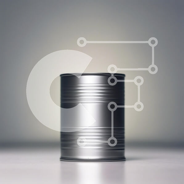 Intra Συλλεκτικό Ξύλινο Παζλ Plywood  4mm - Γυαλιστερό μεταλλικό κάνιστρο σε μαλακό φόντο Σε Ξύλινο Κουτί - Διαστάσεις: 10x10 cm – 25 κομμάτια