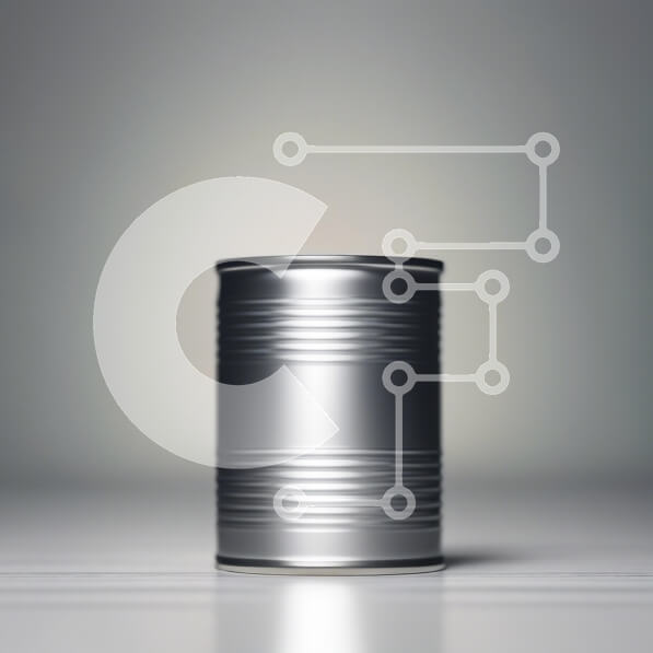 Intra Συλλεκτικό Ξύλινο Παζλ Plywood  4mm - Μεταλλικό δοχείο σε μαλακό φόντο Σε Ξύλινο Κουτί - Διαστάσεις: 10x10 cm – 25 κομμάτια