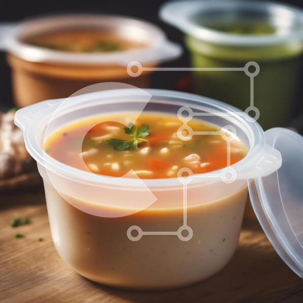 Σετ των 2 Intra Συλλεκτικό Ξύλινο Παζλ Plywood  4mm - Ποικιλία από σούπες σε δοχεία Σε Ξύλινο Κουτί - Διαστάσεις: 10x10 cm – 25 κομμάτια