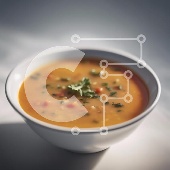 Σετ των 2 Intra Συλλεκτικό Ξύλινο Παζλ Plywood  4mm - Μπολ με σούπα με βότανα και λαχανικά Σε Ξύλινο Κουτί - Διαστάσεις: 10x10 cm – 25 κομμάτια