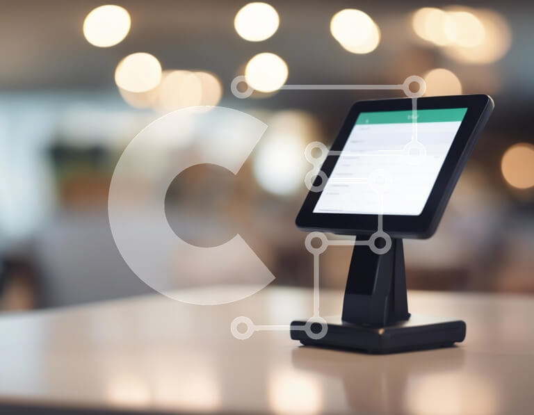 Intra Συλλεκτικό Ξύλινο Παζλ Plywood  4mm - Τερματικό ψηφιακών πληρωμών στο σύγχρονο εστιατόριο Σε Ξύλινο Κουτί - Διαστάσεις Puzzle: 10x10 cm – 25 κομμάτια