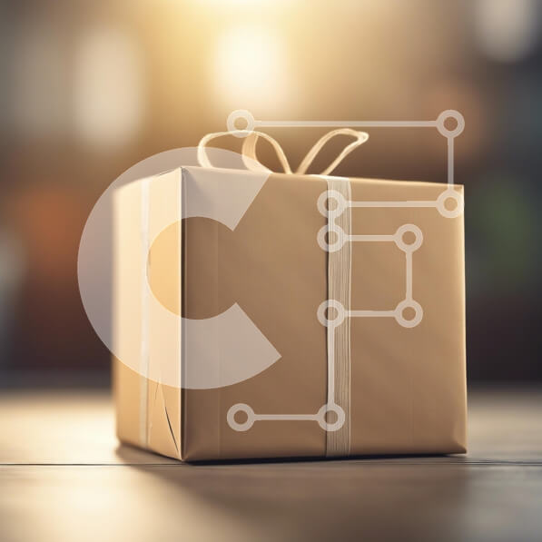 Intra Συλλεκτικό Ξύλινο Παζλ Plywood  4mm - Τυλιγμένο κουτί δώρου σε ξύλινη επιφάνεια Σε Ξύλινο Κουτί - Διαστάσεις: 10x10 cm – 25 κομμάτια