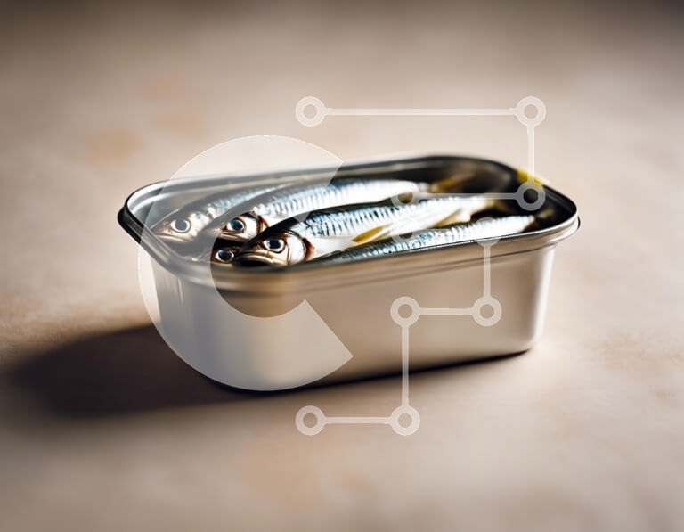 Σετ των 2 Intra Συλλεκτικό Ξύλινο Παζλ Plywood  4mm - Τσιγκένιο κουτί ψαριού Σε Ξύλινο Κουτί - Διαστάσεις: 10x10 cm – 25 κομμάτια