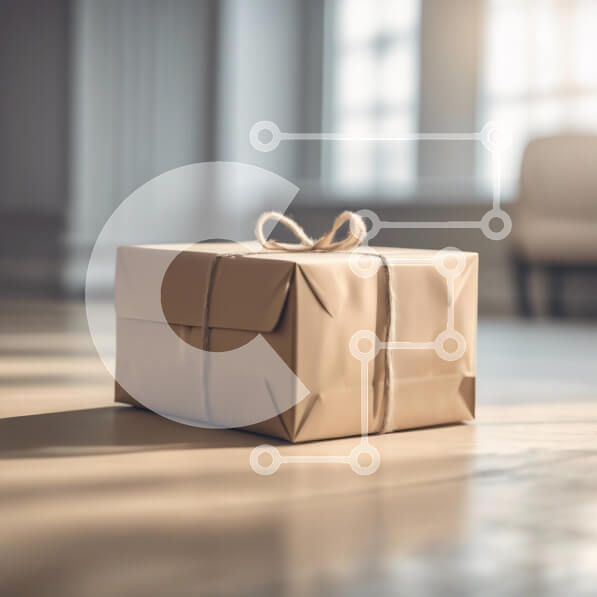 Intra Συλλεκτικό Ξύλινο Παζλ Plywood  4mm - Τυλιγμένο κουτί δώρου σε απαλό φως του ήλιου Σε Ξύλινο Κουτί - Διαστάσεις: 10x10 cm – 25 κομμάτια