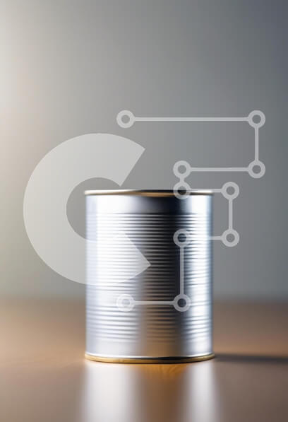 Intra Συλλεκτικό Ξύλινο Παζλ Plywood  4mm - Μινιμαλιστικό μεταλλικό κουτί σε ξύλινη επιφάνεια Σε Ξύλινο Κουτί - Διαστάσεις: 10x10 cm – 25 κομμάτια