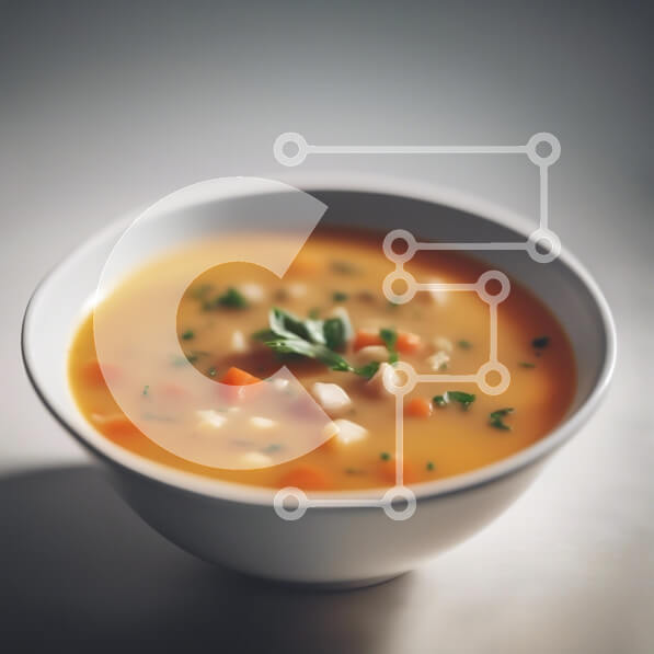 Σετ των 2 Intra Συλλεκτικό Ξύλινο Παζλ Plywood  4mm - Μπολ με σούπα λαχανικών Σε Ξύλινο Κουτί - Διαστάσεις: 10x10 cm – 25 κομμάτια