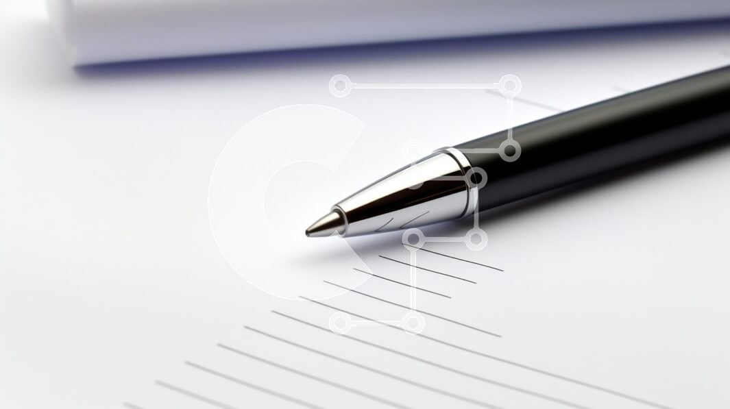 Intra Συλλεκτικό Ξύλινο Παζλ Plywood  4mm - Κοντινό πλάνο ενός μαύρου στυλό σε γραμμωμένο χαρτί Σε Ξύλινο Κουτί - Διαστάσεις: 10x10 cm – 25 κομμάτια