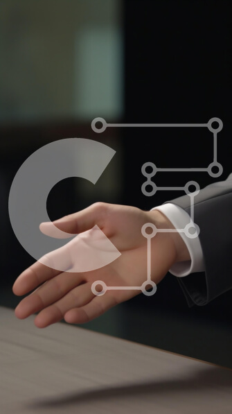 Intra Συλλεκτικό Ξύλινο Παζλ Plywood  4mm - Τεντωμένο χέρι σε μια επιχειρηματική χειρονομία Σε Ξύλινο Κουτί - Διαστάσεις Puzzle: 10x10 cm – 25 κομμάτια