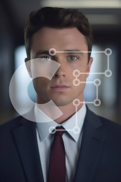 Intra Συλλεκτικό Ξύλινο Παζλ Plywood  4mm - Νέος επιχειρηματίας με αυτοπεποίθηση με επίσημη ενδυμασία Σε Ξύλινο Κουτί - Διαστάσεις Puzzle: 10x10 cm – 25 κομμάτια