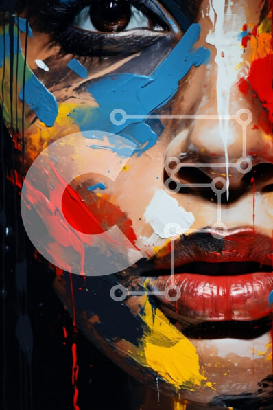 Intra Συλλεκτικό Ξύλινο Παζλ Plywood  4mm - Καλλιτεχνικό Face Painting με ζωηρά χρώματα Σε Ξύλινο Κουτί - Διαστάσεις Puzzle: 10x10 cm – 25 κομμάτια