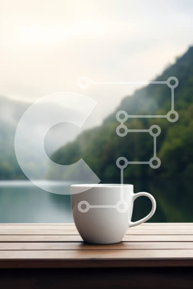 Σετ των 2 Intra Συλλεκτικό Ξύλινο Παζλ Plywood  4mm - Πρωινός καφές δίπλα στη λίμνη Σε Ξύλινο Κουτί - Διαστάσεις: 10x10 cm – 25 κομμάτια