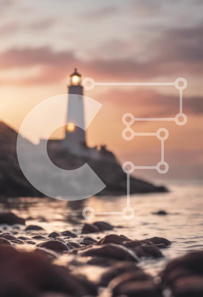 Σετ των 2 Intra Συλλεκτικό Ξύλινο Παζλ Plywood  4mm - Φάρος στο ηλιοβασίλεμα στη βραχώδη ακτή Σε Ξύλινο Κουτί - Διαστάσεις: 10x10 cm – 25 κομμάτια