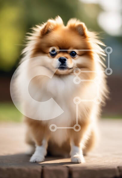 Σετ των 2 Intra Συλλεκτικό Ξύλινο Παζλ Plywood  4mm - Αφράτος σκύλος Pomeranian σε εξωτερικούς χώρους Σε Ξύλινο Κουτί - Διαστάσεις: 10x10 cm – 25 κομμάτια