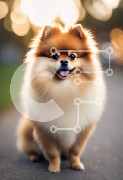 Σετ των 2 Intra Συλλεκτικό Ξύλινο Παζλ Plywood  4mm - Σκύλος Pomeranian με αφράτη γούνα και παιχνιδιάρικη έκφραση Σε Ξύλινο Κουτί - Διαστάσεις: 10x10 cm – 25 κομμάτια