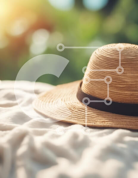 Intra Συλλεκτικό Ξύλινο Παζλ Plywood  4mm - Κομψό ψάθινο καπέλο σε φυσικό φως Σε Ξύλινο Κουτί - Διαστάσεις Puzzle: 10x10 cm – 25 κομμάτια