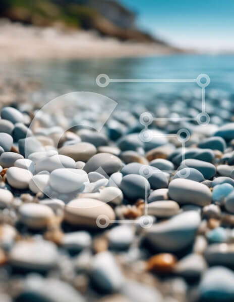 Σετ των 2 Intra Συλλεκτικό Ξύλινο Παζλ Plywood  4mm - Βότσαλα δίπλα στην ακτή Σε Ξύλινο Κουτί - Διαστάσεις: 10x10 cm – 25 κομμάτια