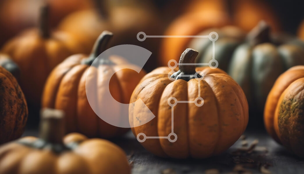 Intra Συλλεκτικό Ξύλινο Παζλ Plywood  4mm - Συγκομισμένες κολοκύθες σε φθινοπωρινό σκηνικό Σε Ξύλινο Κουτί - Διαστάσεις: 10x10 cm – 25 κομμάτια