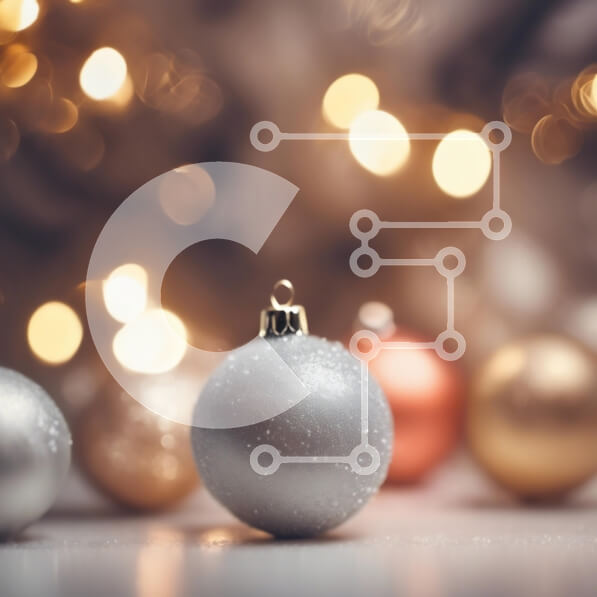 Intra Συλλεκτικό Ξύλινο Παζλ Plywood  4mm - Ασημένιο χριστουγεννιάτικο στολίδι με λαμπερά φώτα Σε Ξύλινο Κουτί - Διαστάσεις: 10x10 cm – 25 κομμάτια