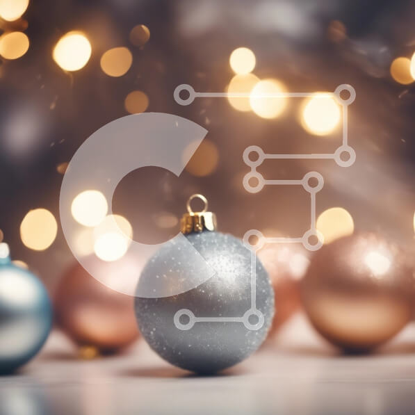 Intra Συλλεκτικό Ξύλινο Παζλ Plywood  4mm - Χριστουγεννιάτικα στολίδια με φώτα Bokeh Σε Ξύλινο Κουτί - Διαστάσεις: 10x10 cm – 25 κομμάτια