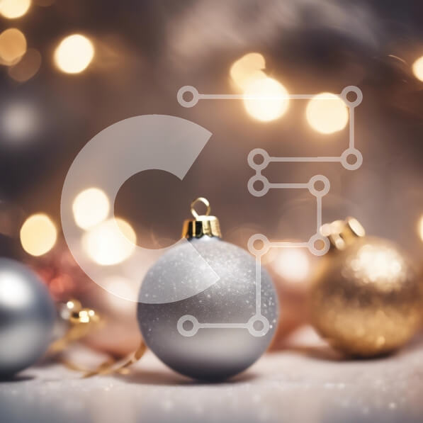 Intra Συλλεκτικό Ξύλινο Παζλ Plywood  4mm - Ασημένιο Χριστουγεννιάτικο Στολίδι με Φωτάκια Σε Ξύλινο Κουτί - Διαστάσεις: 10x10 cm – 25 κομμάτια