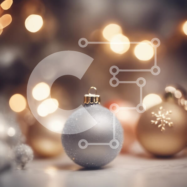 Intra Συλλεκτικό Ξύλινο Παζλ Plywood  4mm - Χριστουγεννιάτικα στολίδια σε εορταστικό σκηνικό Σε Ξύλινο Κουτί - Διαστάσεις: 10x10 cm – 25 κομμάτια