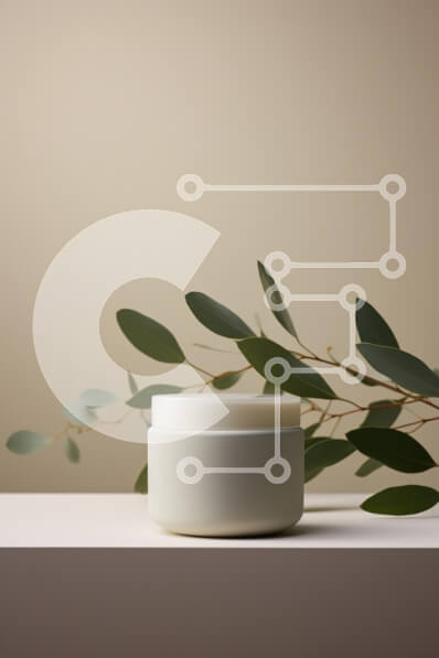 Intra Συλλεκτικό Ξύλινο Παζλ Plywood  4mm - Μινιμαλιστικό πράσινο βάζο με φύλλα Σε Ξύλινο Κουτί - Διαστάσεις Puzzle: 10x10 cm – 25 κομμάτια