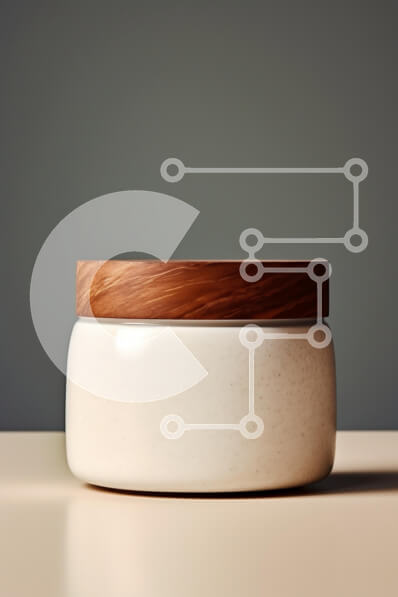 Intra Συλλεκτικό Ξύλινο Παζλ Plywood  4mm - Μινιμαλιστικό Λευκό Κεραμικό Δοχείο με Ξύλινο Καπάκι Σε Ξύλινο Κουτί - Διαστάσεις: 10x10 cm – 25 κομμάτια