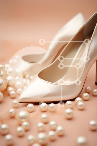 Intra Συλλεκτικό Ξύλινο Παζλ Plywood  4mm - Κομψά ψηλοτάκουνα παπούτσια με πέρλες Σε Ξύλινο Κουτί - Διαστάσεις Puzzle: 10x10 cm – 25 κομμάτια