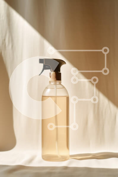 Intra Συλλεκτικό Ξύλινο Παζλ Plywood  4mm - Κομψό μπουκάλι σπρέι σε απαλό φωτισμό Σε Ξύλινο Κουτί - Διαστάσεις: 10x10 cm – 25 κομμάτια