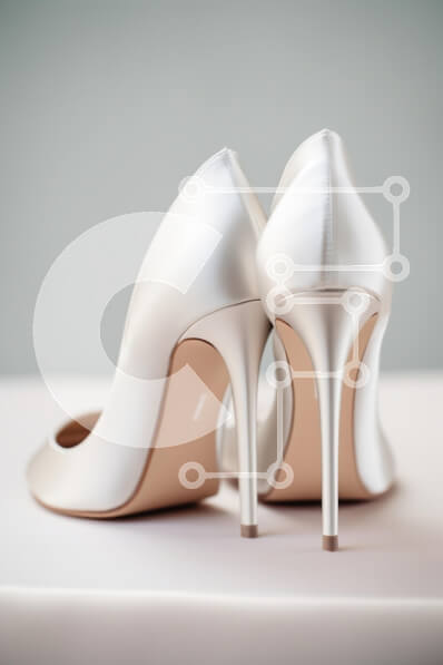 Intra Συλλεκτικό Ξύλινο Παζλ Plywood  4mm - Κομψά λευκά ψηλοτάκουνα παπούτσια Σε Ξύλινο Κουτί - Διαστάσεις Puzzle: 10x10 cm – 25 κομμάτια