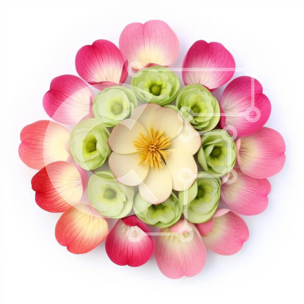 Σετ των 2 Intra Συλλεκτικό Ξύλινο Παζλ Plywood  4mm - Κομψή φλοράλ σύνθεση Σε Ξύλινο Κουτί - Διαστάσεις: 10x10 cm – 25 κομμάτια